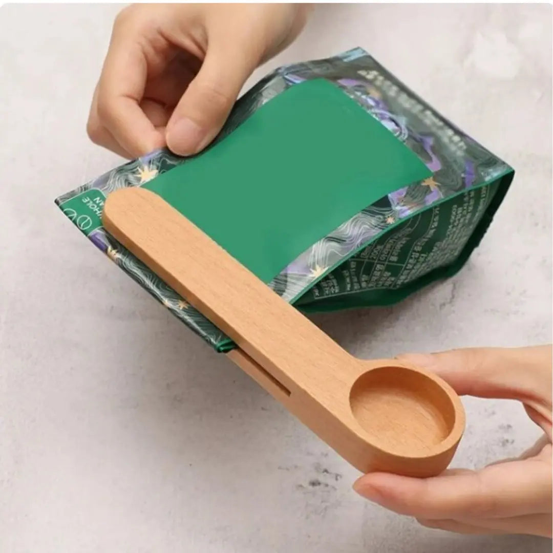 Cuchara Dosificadora con Clip de Madera