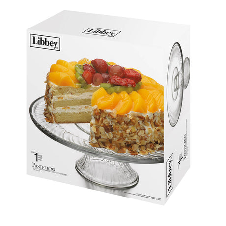 PLATO TORTA DE VIDRIO C/PIE 31 CM. LIBBEY