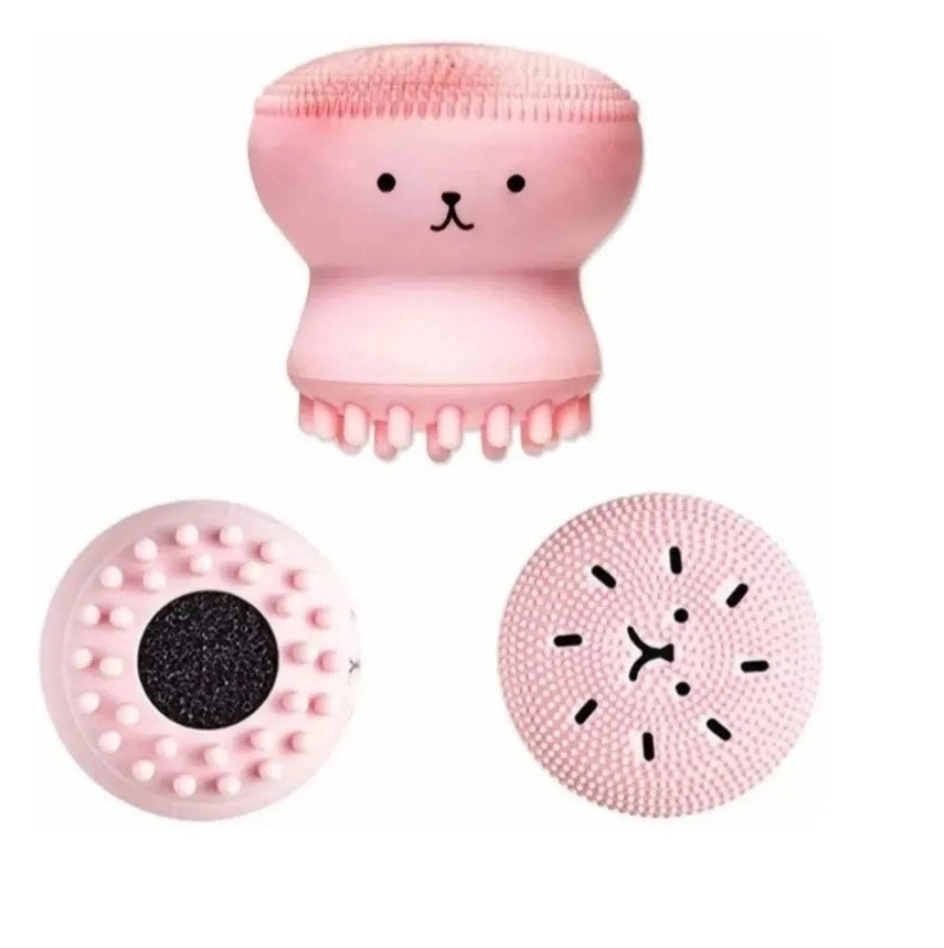 Cepillo De Limpieza Facial Pulpo Esponja Exfoliante Silicona