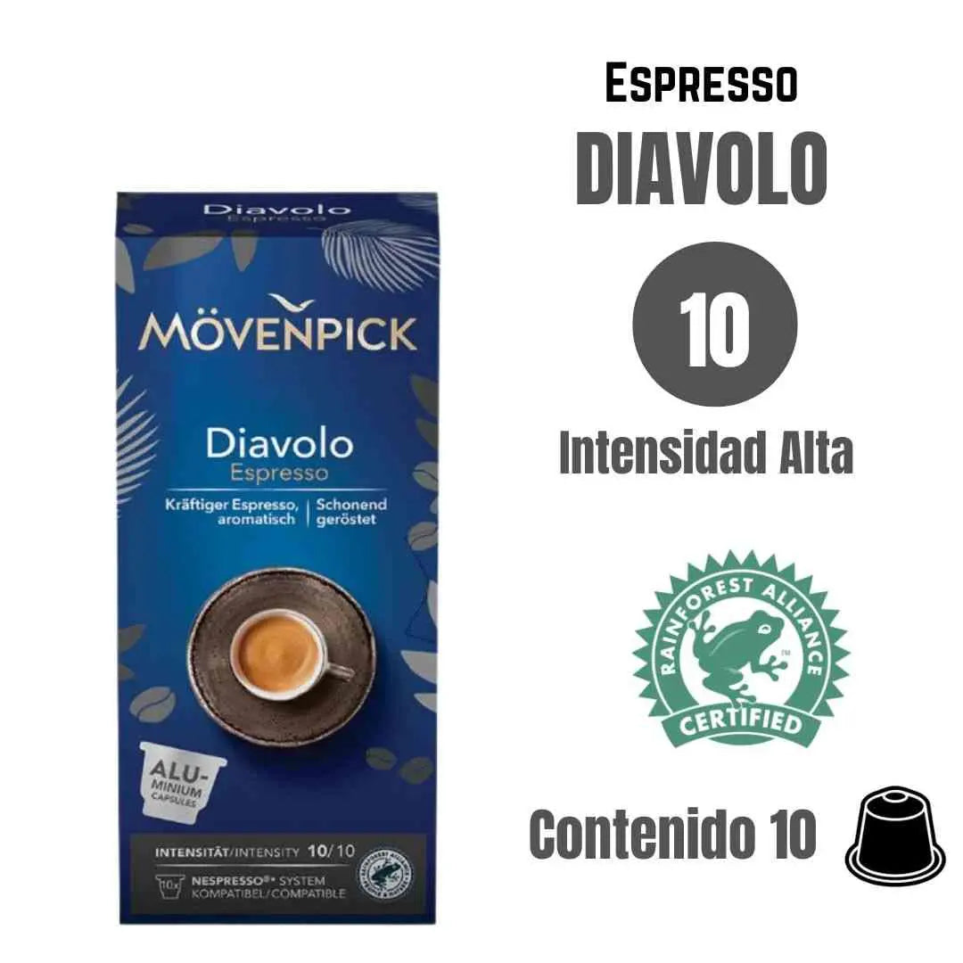 Movenpick Diavolo Espresso Forte cápsulas Nespresso®