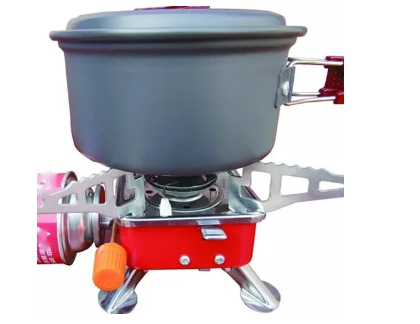 Cocinilla Gas Mini Portatil Outdoor Camping Trekking + Bolso