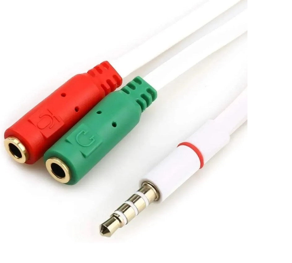 Cable Adaptador Microfono Audio Splitter Jack 3.5mm Ps4 Xbox