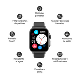 Reloj Smartwatch Lhotse Connect S03 42mm Black