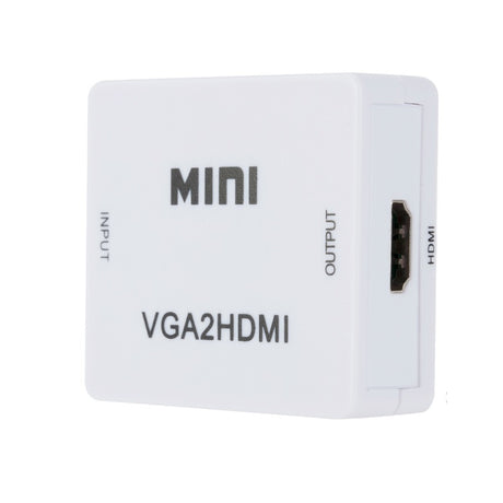 Adaptador VGA a HDMI HDTV Convertidor VGA hembra a HDMI Hembra con Audio Jack 3.5 Cuadrado