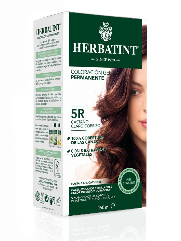 5R Castaño Claro Cobrizo - Tintura Permanente Natural