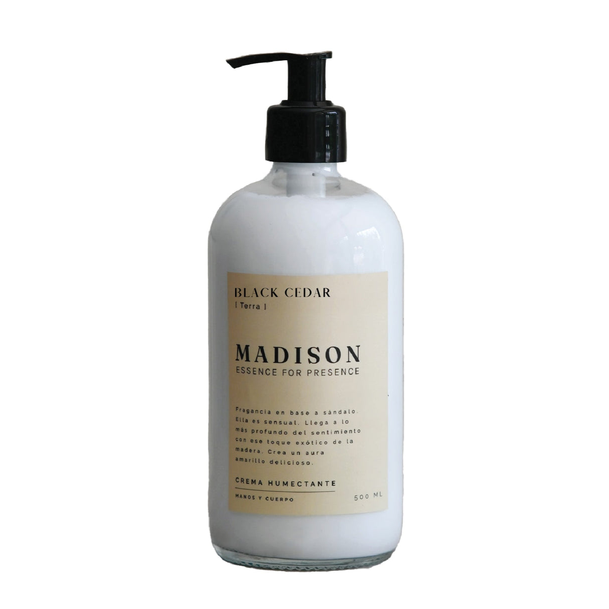 Crema Humectante 500 Ml Black Cedar Transparente Madison