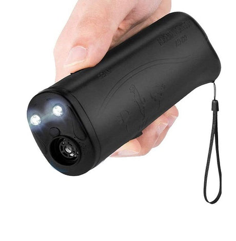 Espanta Perros de Entrenamiento Bocina repelente Ultrasonido 50mt Antiladridos Luz Led
