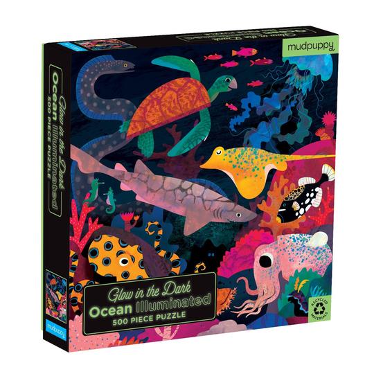 Puzzle 500Pcs Que Brilla En La Oscuridad Oceano Mudpuppy
