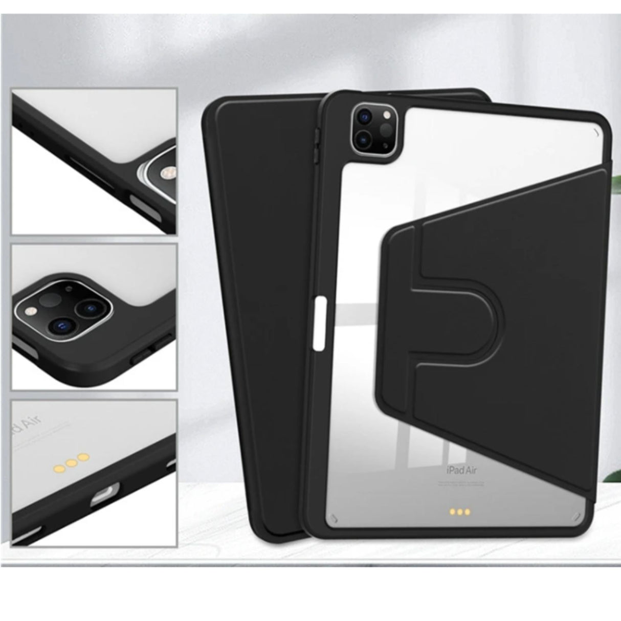 Carcasa Smart Cover Clear 360 Para iPad Air 6 4ta/ 5ta 10.9 Negro