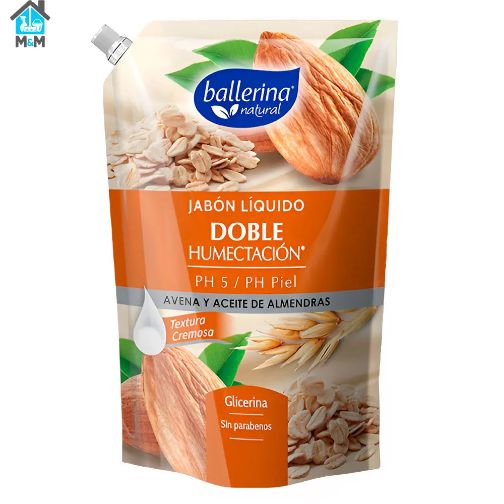 Jabón líquido Ballerina - Doypack - Avena y Aceite de Almendras