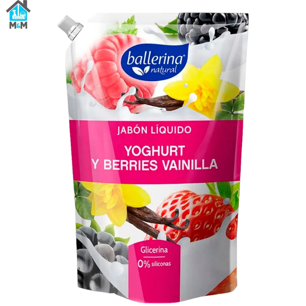 Jabón líquido Ballerina - Doypack - Yogurt y Berries Vainilla