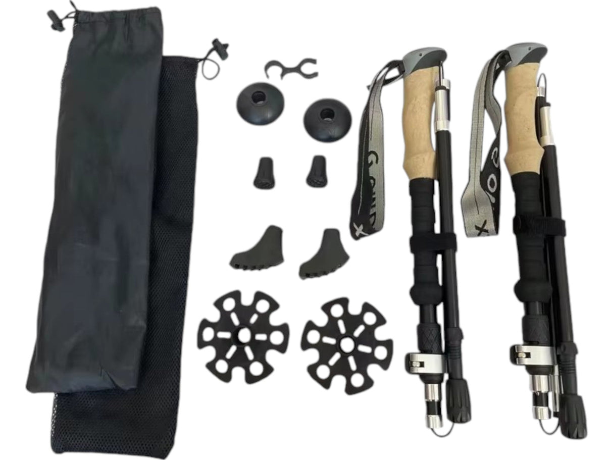 Bastones Trekking Escalada Montaña Senderismo Set 2 Aluminio