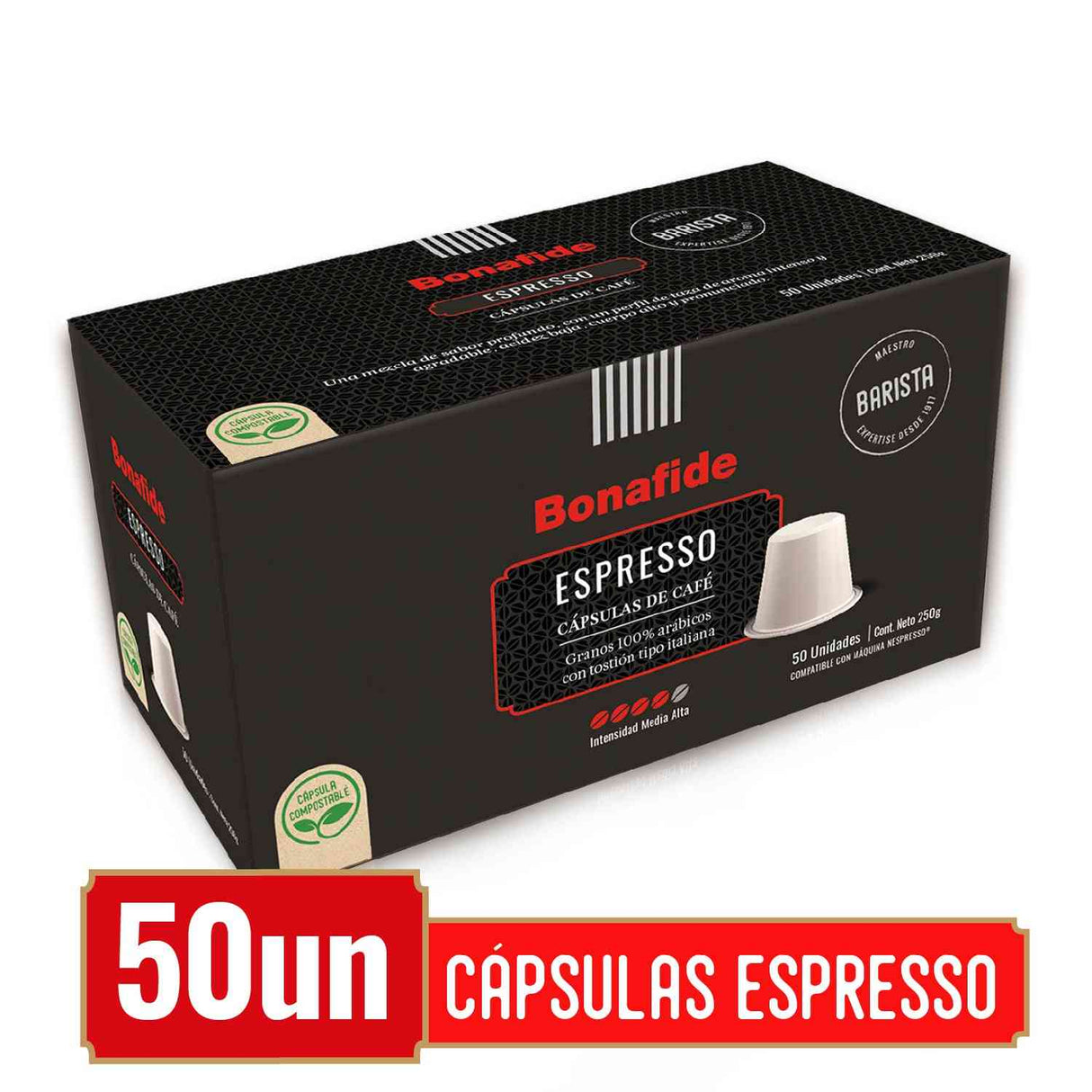 Bonafide Espresso 50 cápsulas Nespresso®