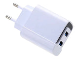 Cargador Rapido Enchufe Adaptador Pared Doble Puerto USB