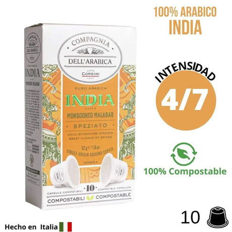 2X - Corsini India cápsulas compostables Nespresso