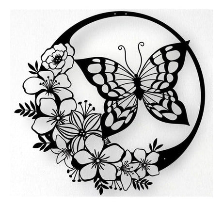 Cuadro Decorativo Mariposa Artesanal En Madera Mdf 3mm