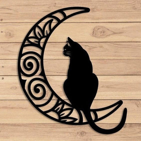 Cuadro Decorativo Gato Luna