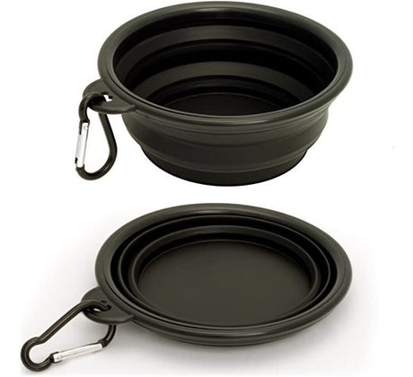 Plato De Goma Plegable Portátil De Mascotas Perro Y Gato