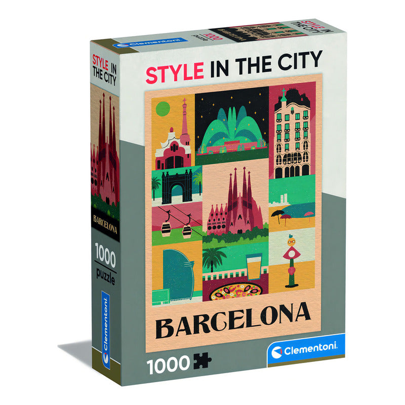 Rompecabezas Barcelona Viaje Con Estilo 1000 Clementoni Mont