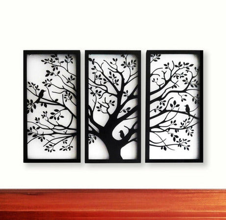 Cuadro Decorativo Tríptico Árbol De La Vida