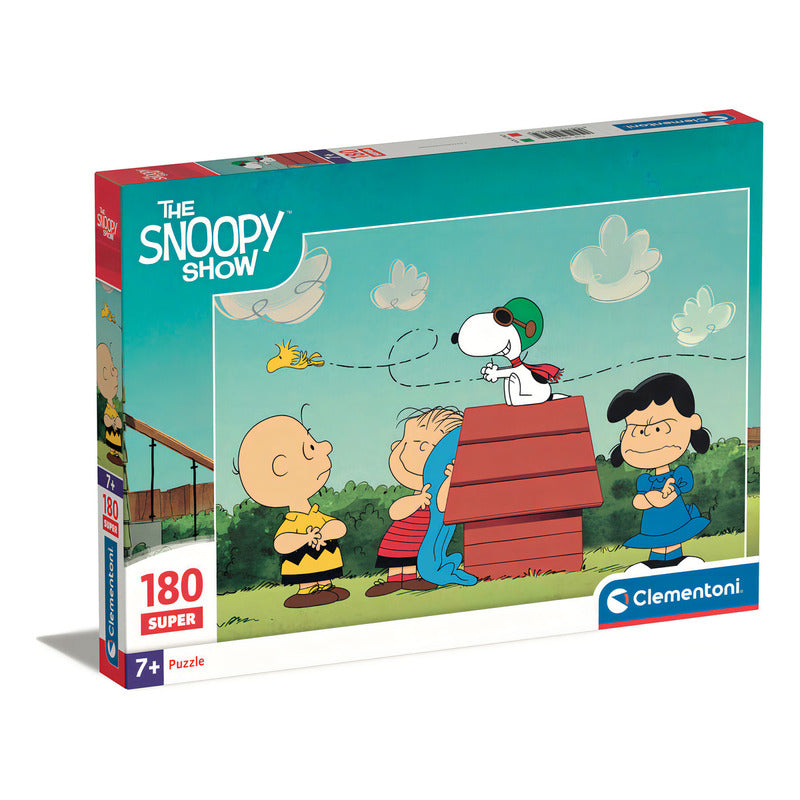 Rompecabezas Snoopy Y Charlie Brown 180 Pz Clementoni Italia Lucy Linus Carlitos Woodstock Piloto Baron Rojo