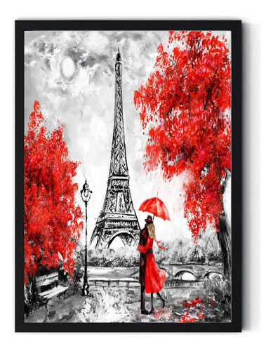 Cuadro Decorativo Torre Eiffel Medidas 30x40 Cm