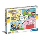 Rompecabezas Snoopy Y Amigos 500 Pz Clementoni Italia Peanuts Charlie Brown Carlitos
