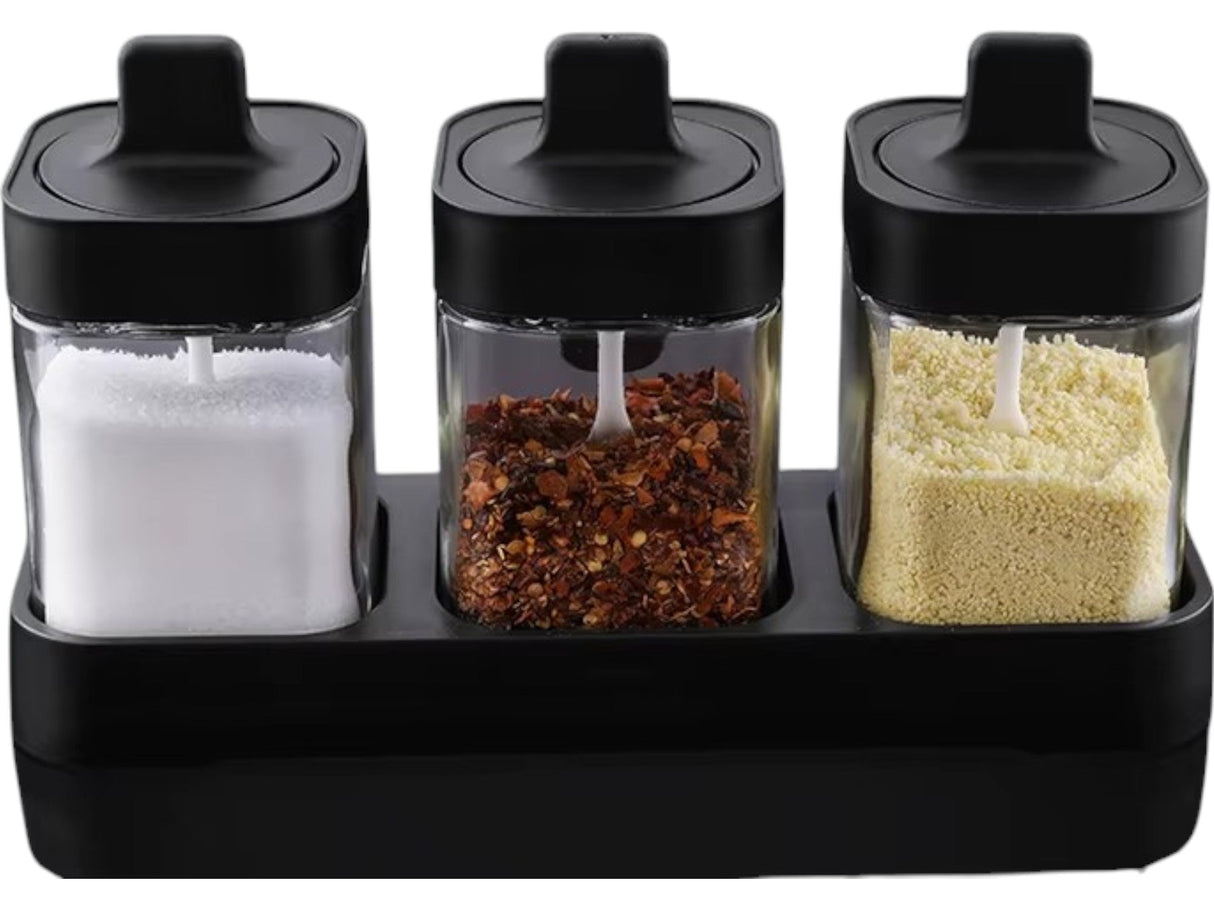 Especieros kit 3 Piezas Condimento Organizador Cocina Salero