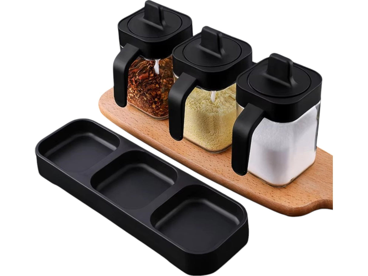 Especieros kit 3 Piezas Condimento Organizador Cocina Salero