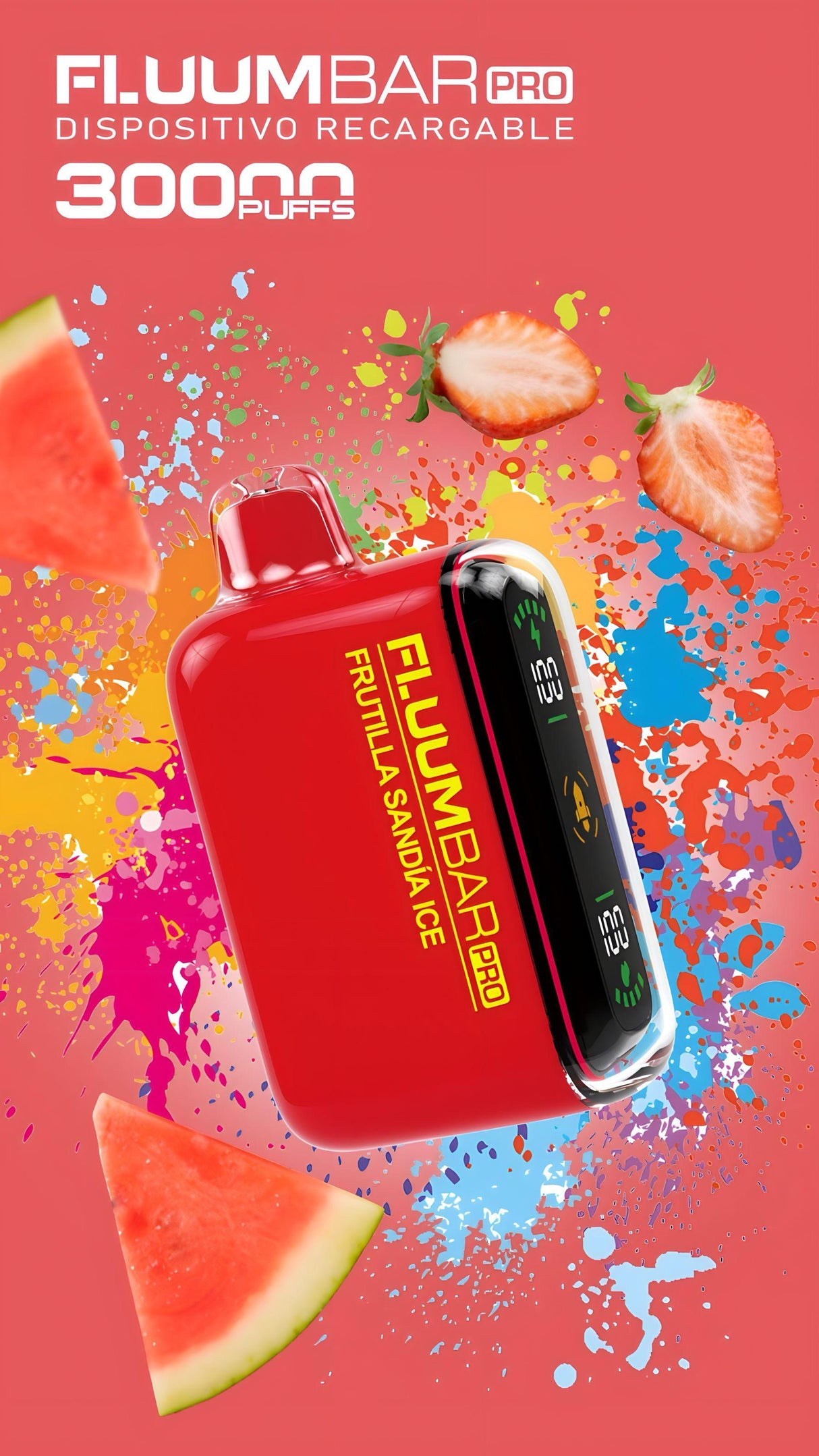 Vaper Fluumbar Pro 30.000 Puff - Vaporizador FRUTILLA SANDÍA ICE