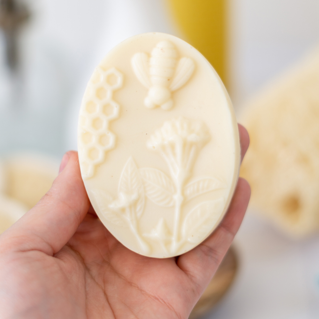 Jabón leche de cabra miel | Diseño Flores