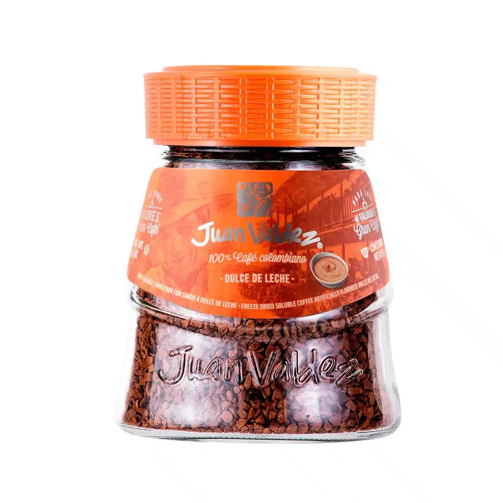 Café soluble liofilizado Juan Valdez Dulce de Leche 95 gr.