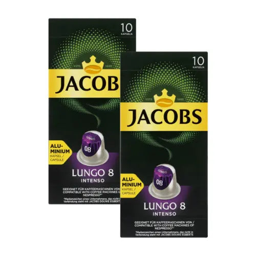 2X - Jacobs Lungo Intenso cápsulas Nespresso