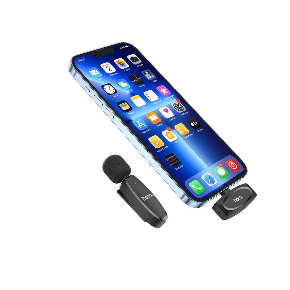 Microfono lavalier para iPhone borofone negro