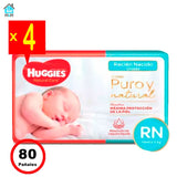 Pañales Huggies Natural Care – Talla Recién Nacido(RN) – 80 Unidades