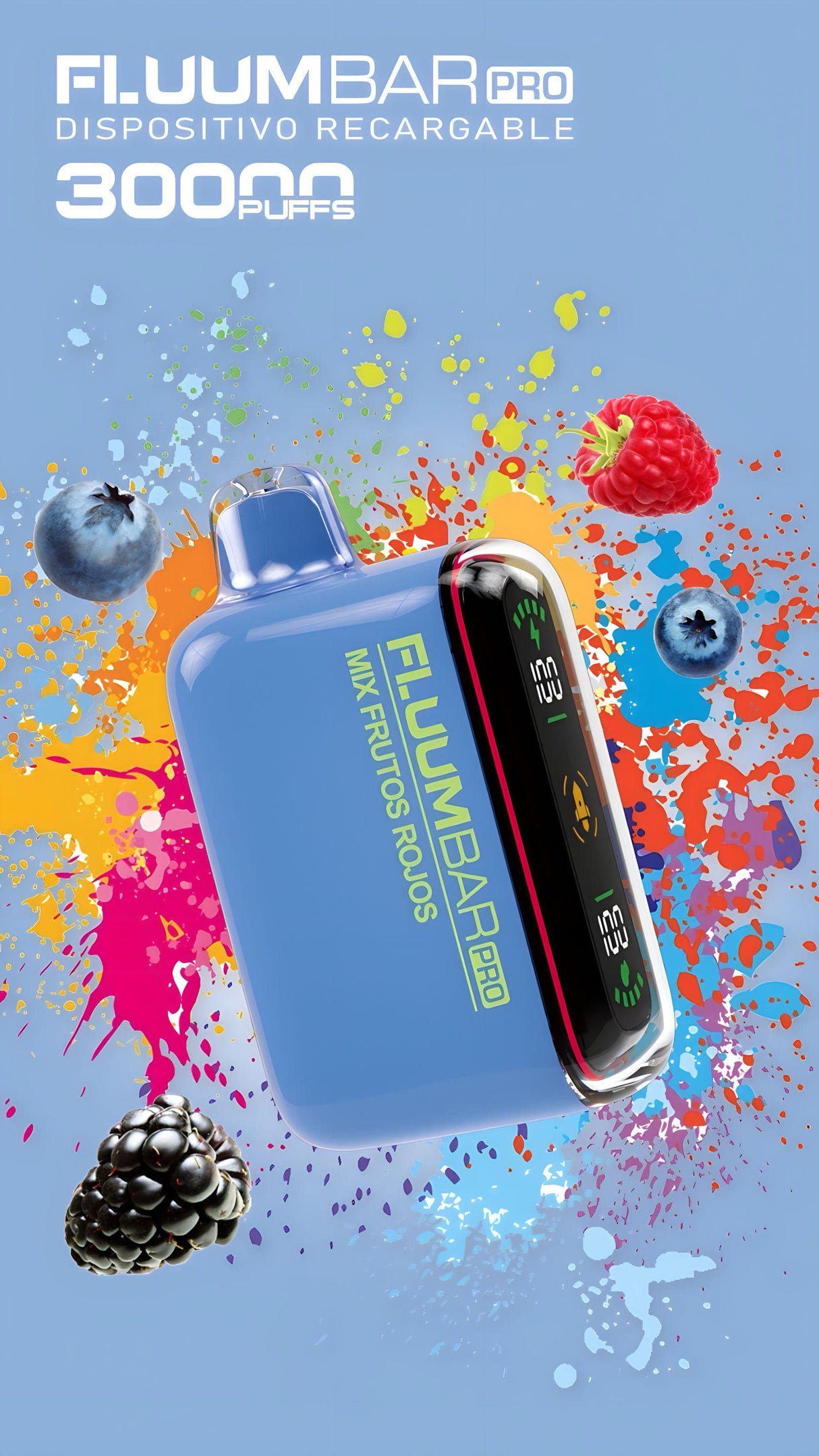 Vaper Fluumbar Pro 30.000 Puff - Vaporizador MIX FRUTOS ROJOS