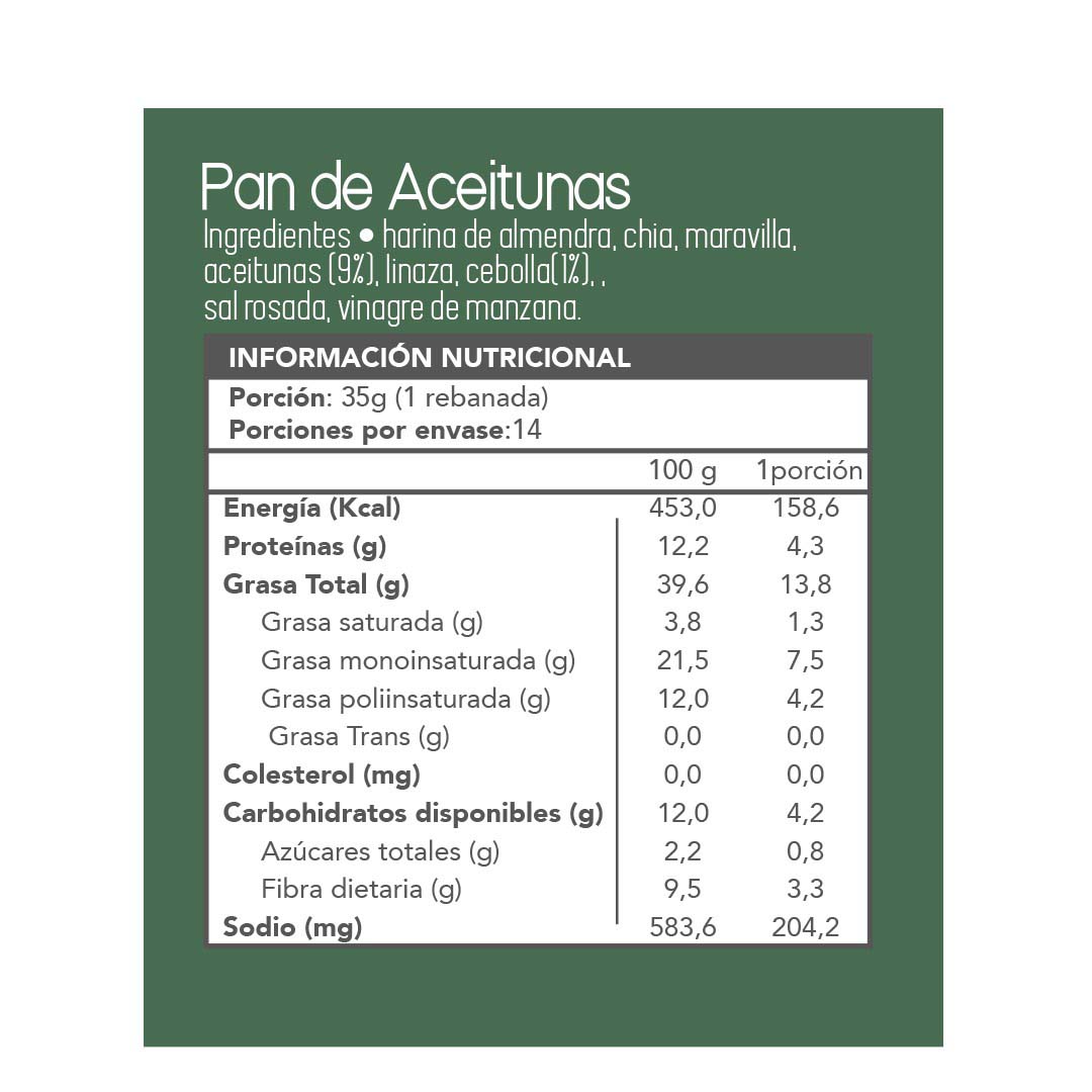 Pan de Aceituna 600 grs.