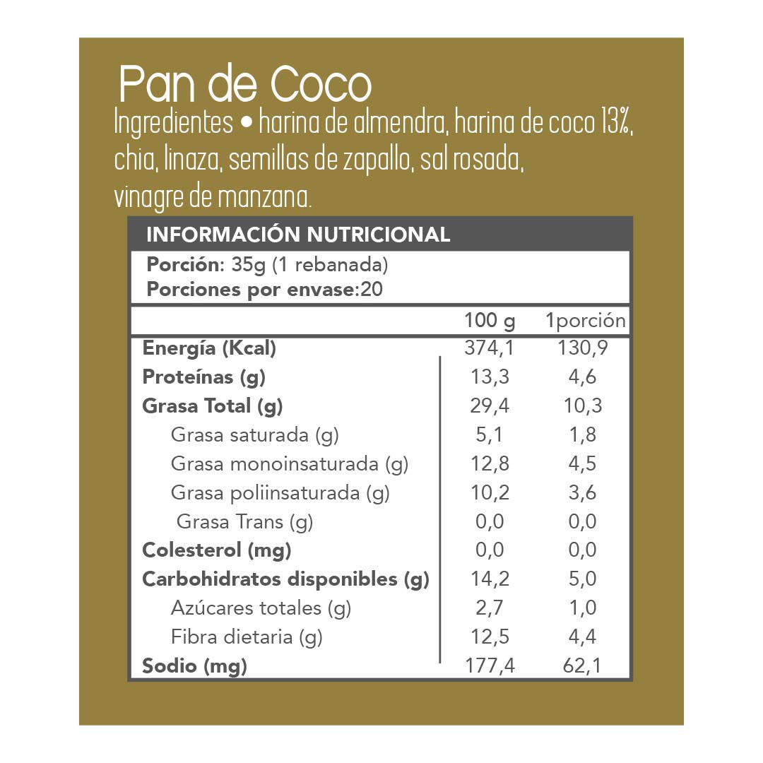 Pan de Coco 700 grs.