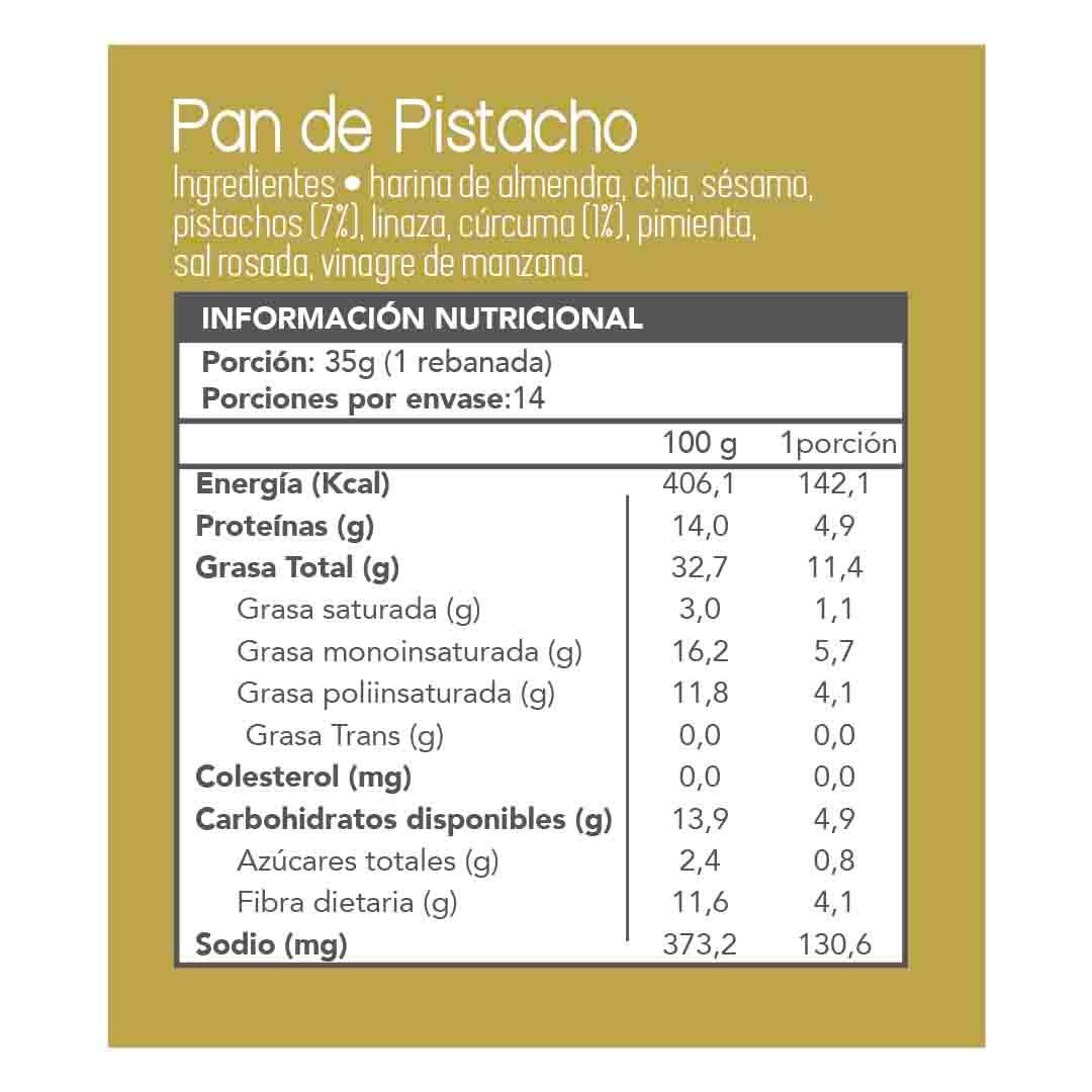 Pan de Pistacho 500 grs