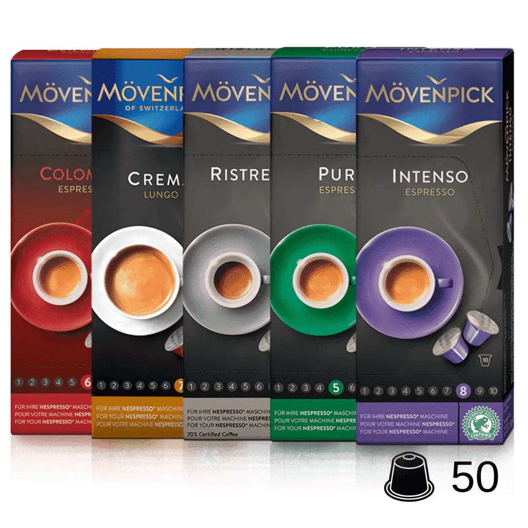 Pack Movenpick Mix Intensidades 50 Cápsulas Nespresso®