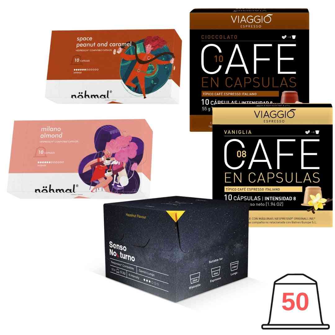 Pack 50 Cápsulas Sabores Nespresso®
