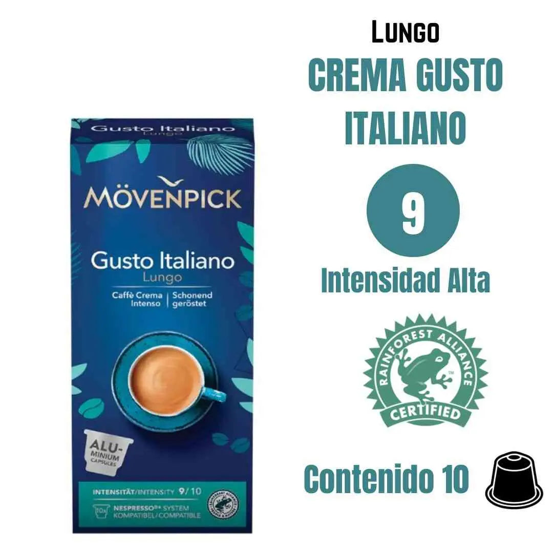 Movenpick Crema Gusto Italiano Lungo cápsulas Nespresso®
