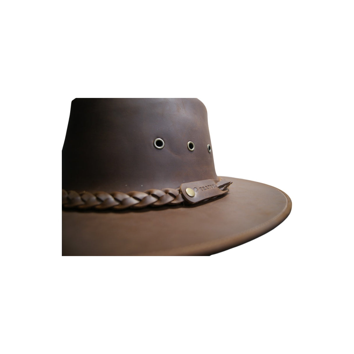 Sombrero de cuero Cafe S