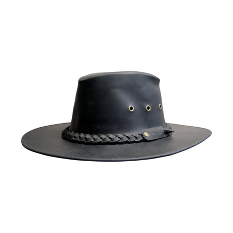 Sombrero de cuero Negro L