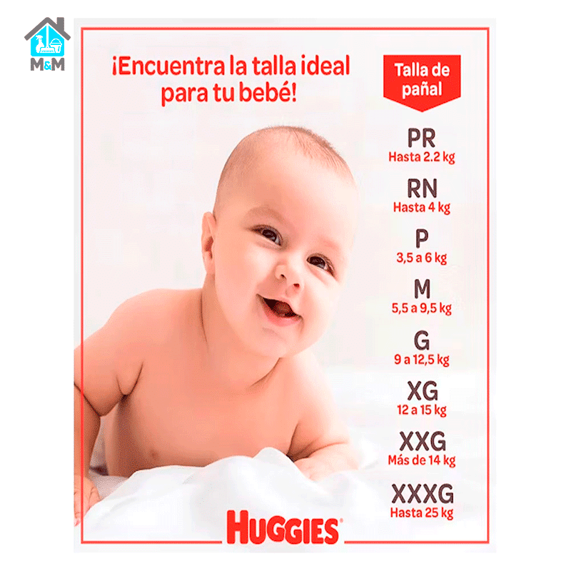 Pañales Huggies Natural Care – Talla Recién Nacido(RN) – 80 Unidades