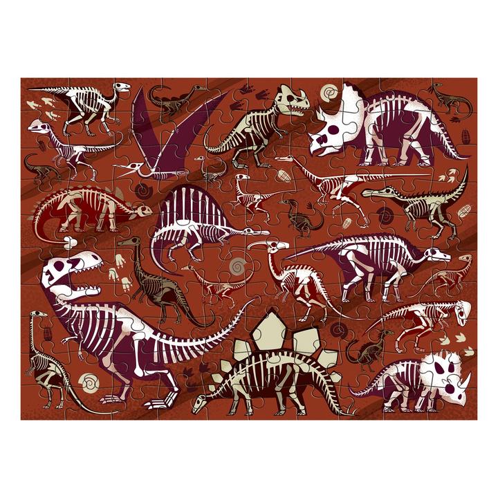 Puzzle 100Pcs Doble Dinosaurios Mudpuppy