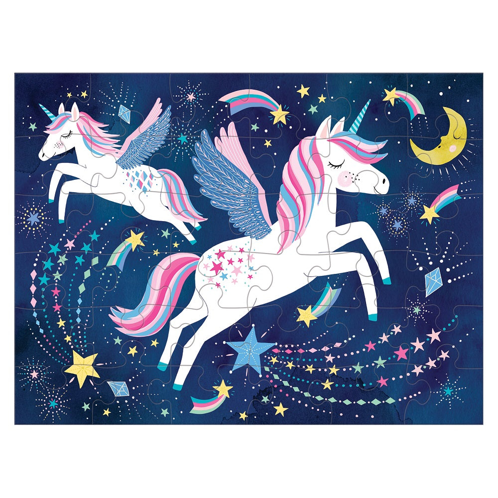 Puzzle 36Pcs En Bolso Unicornios Mágicos Mudpuppy