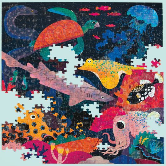 Puzzle 500Pcs Que Brilla En La Oscuridad Oceano Mudpuppy