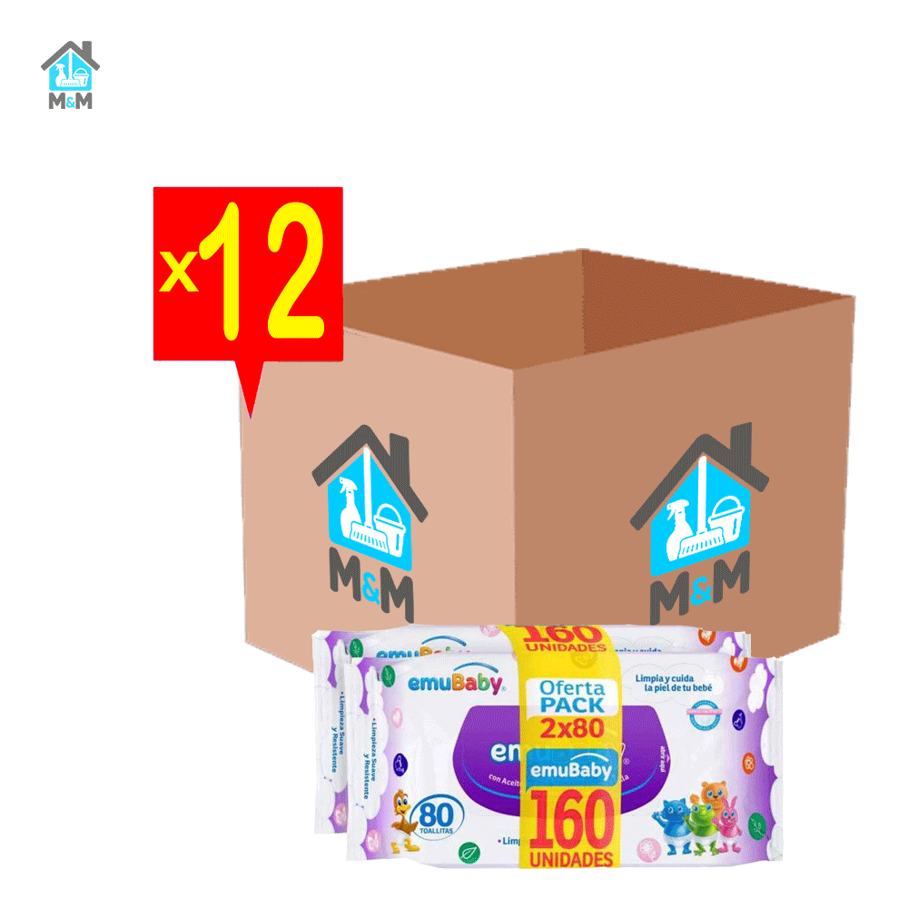 Caja Toallitas húmedas Superior - Emubaby - 12 Paquetes