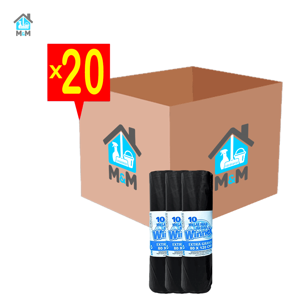 Caja Bolsa de Basura - Winnex - 80x120- 20 Paquetes